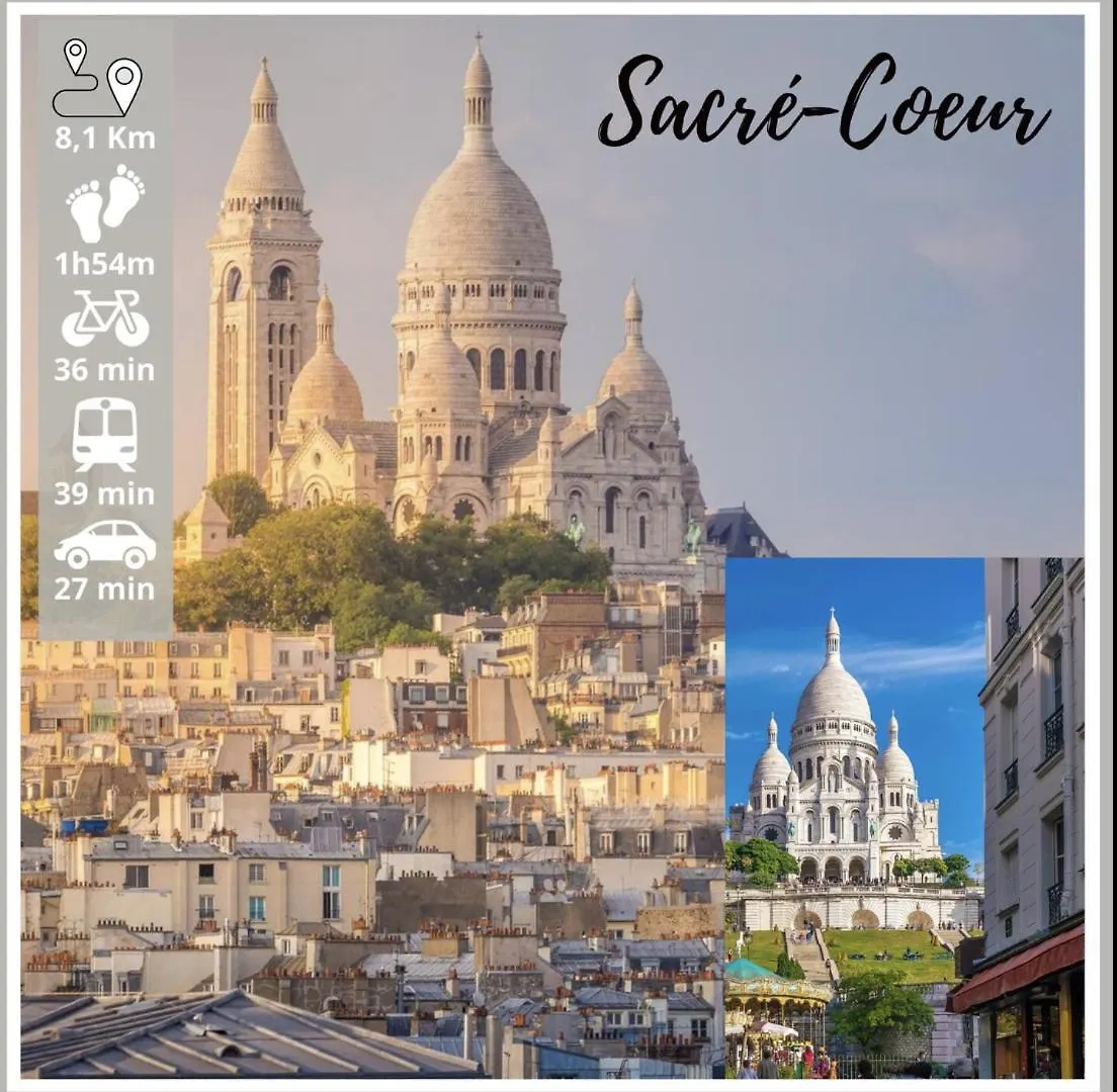 Nice Apartment With Amazing View Of Paris With Private Parking فرنسا