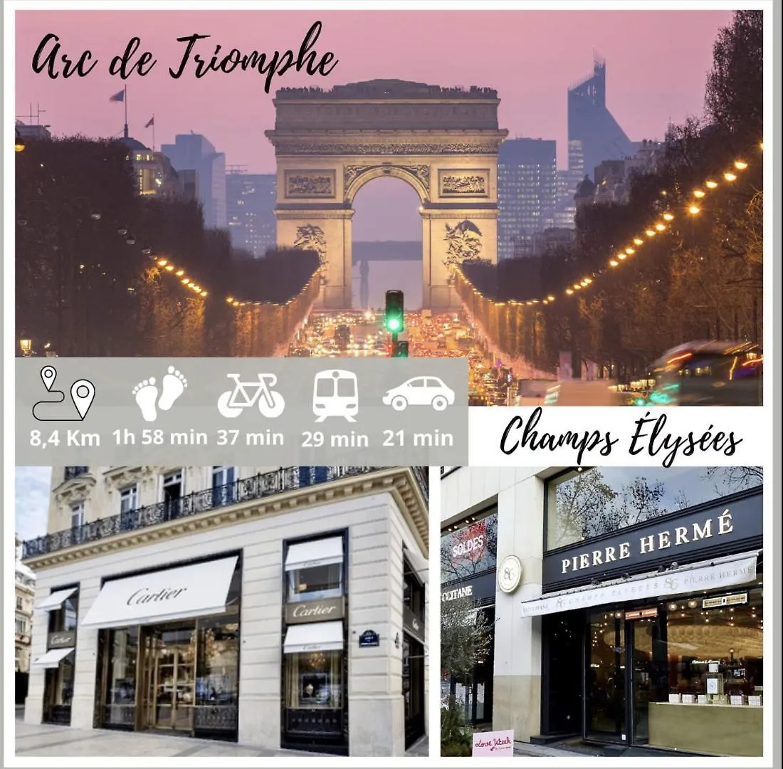 Nice Apartment With Amazing View Of Paris With Private Parking