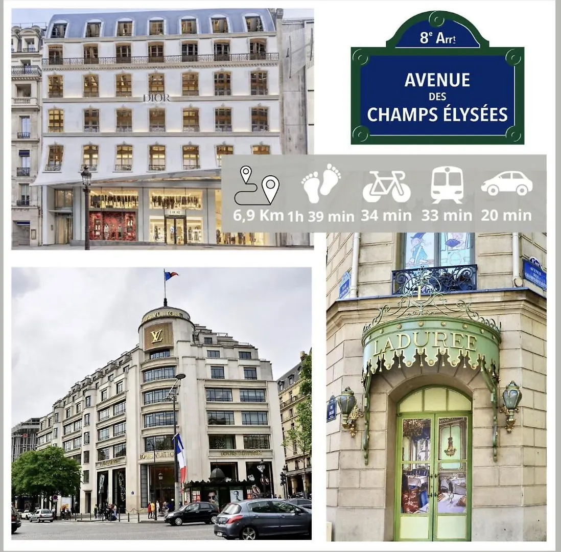 Nice Apartment With Amazing View Of Paris With Private Parking